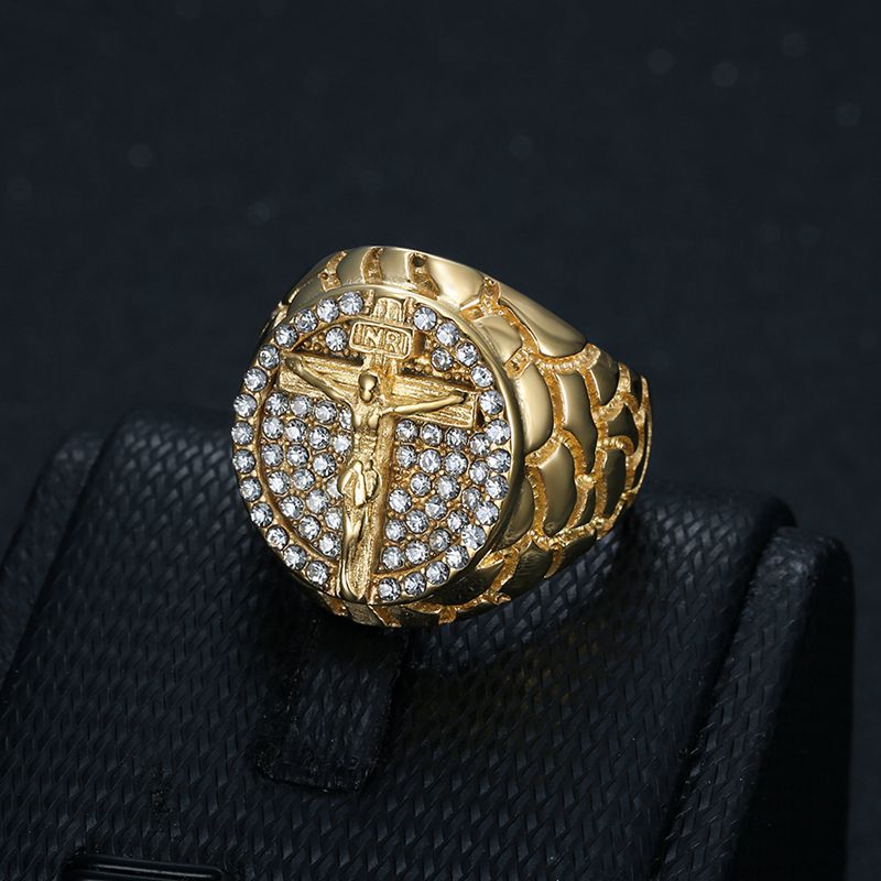 Amen Artisan Diamond Cross Christ Ring