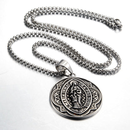Our Lady of Fátima Ancient Silver and Gold Metal Necklace Amen Artisan