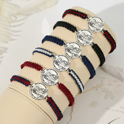 Saint Benedict Medal Braided Bracelet