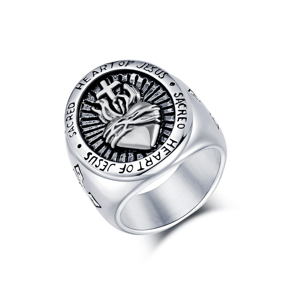 Scared Heart of Jesus Ring Amen Artisan