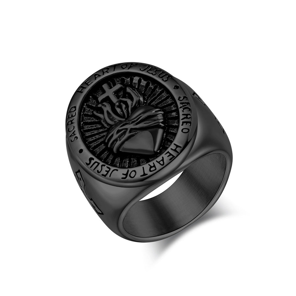 Scared Heart of Jesus Ring Amen Artisan