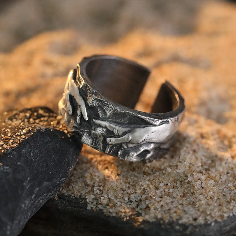 Amen Artisan The Creation of Adam Titanium Steel Ring