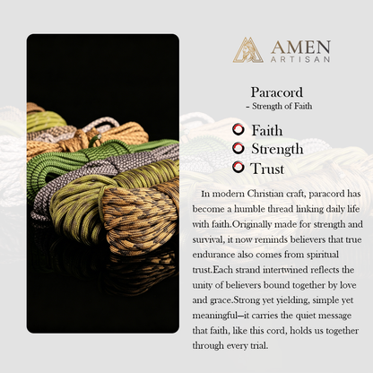【Deal Today】St. Michael Combat Rosary Paracord Rosary – Faith & Valor Amen Artisan