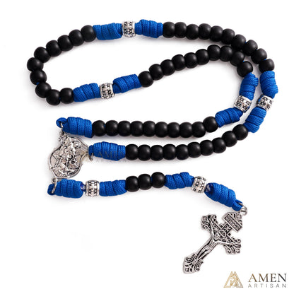 St. Michael Paracord Rosary with Jesus Crucifix - Protection & Strength