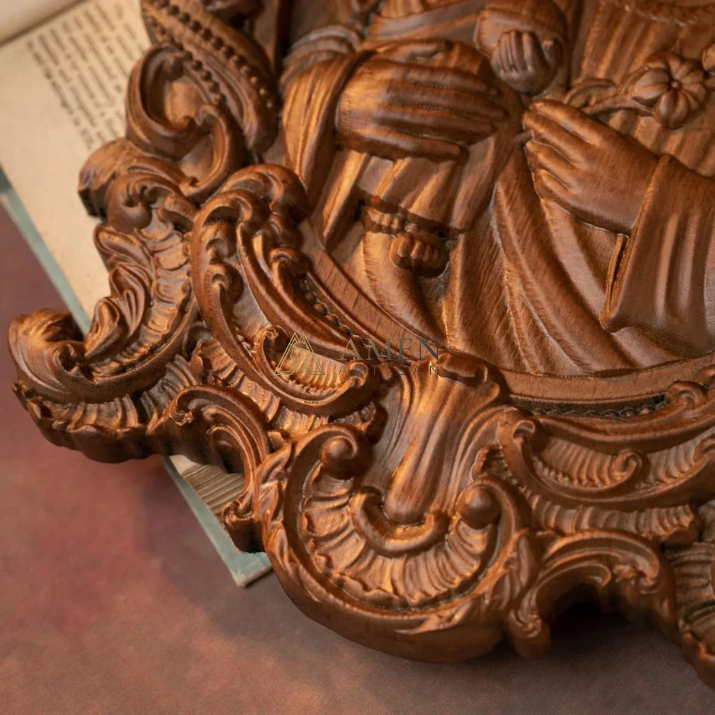 St. Joseph & Child Jesus Wood Carving