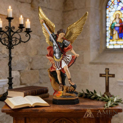 Saint Michael The Archangel Statue Amen Artisan