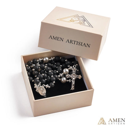 【Deal Today】Lava Stone Rosary
