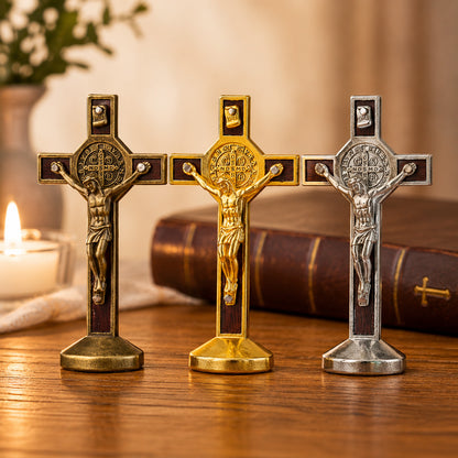 St. Benedict Standing Crucifix — A Prayerful Reminder of Peace and Protection