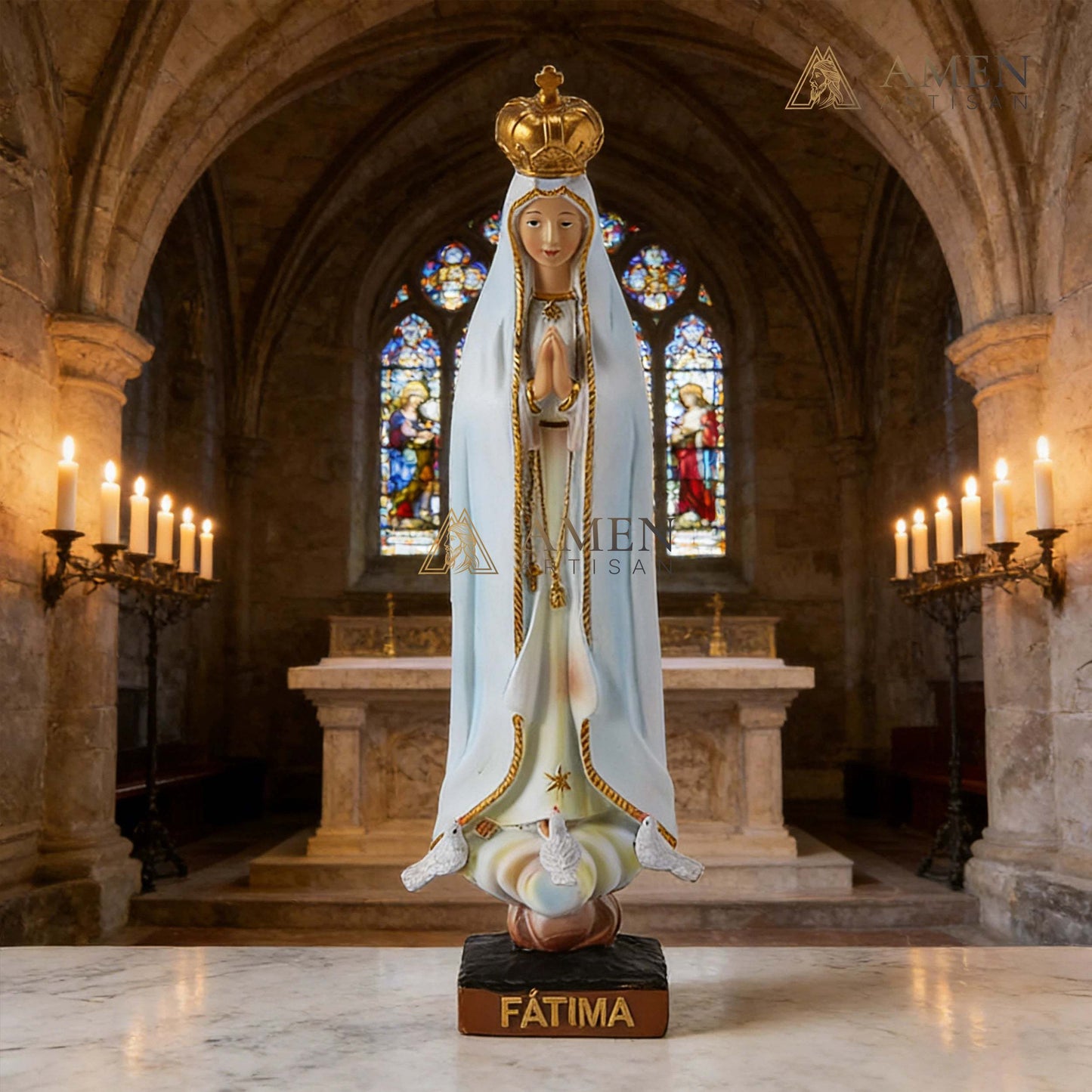 Our Lady of Fatima Statue Amen Artisan