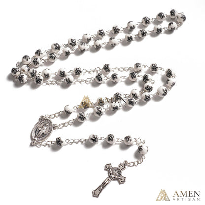 Pine Needles Ceramic Rosary Amen Artisian