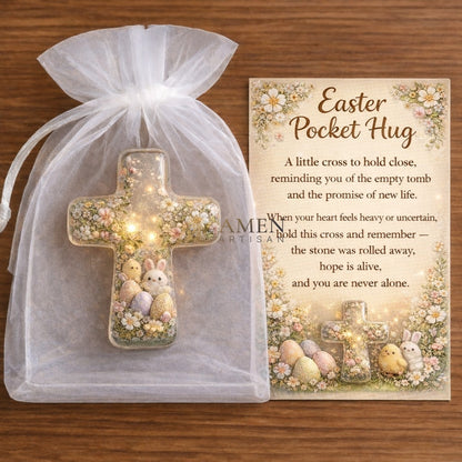 Handmade Easter Bunny Figurine Amen Artisan