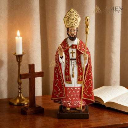 Saint Nicholas Bishop Statue Amen Artisan
