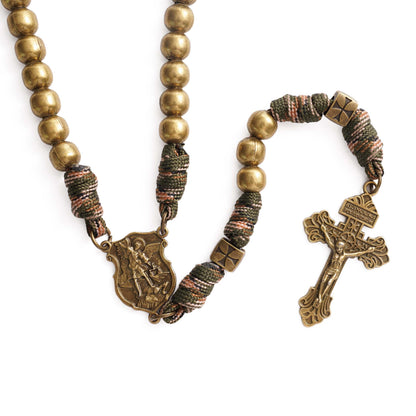 【Deal Today】St. Michael Combat Rosary Paracord Rosary – Faith & Valor Amen Artisan