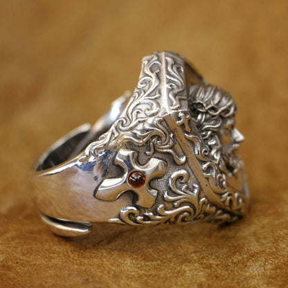 925 Silver Jesus Icon Ring Amen Artisan